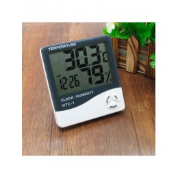 Термометр Гигрометр электронный НТС-1 комнатный настенный, настольный (10,2*9,2*2см)