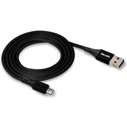Кабель USB WALKER C705 для Micro USB в матерчатой обмотке (3.1А), черный
