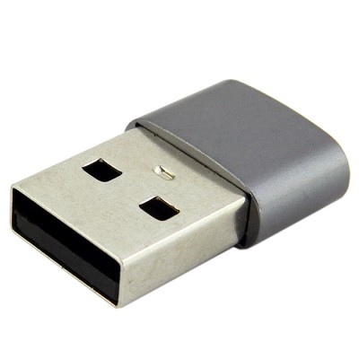 Адаптер WALKER переходник USB -- TYPE-C металлический