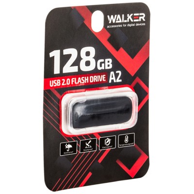 Накопитель USB (флэшка) 128 Gb, "WALKER" A2 25-10 Мб/с