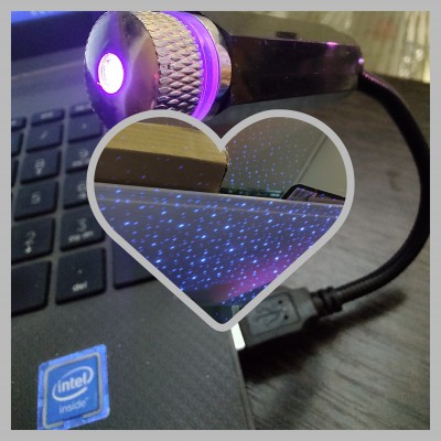 USB лазерный мини-проектор звездного неба (синий/фиолетовый)
