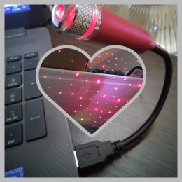 USB лазерный мини-проектор звездного неба (красный)