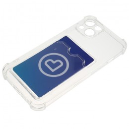Накладка для Apple iPhone 14 Pro Max, с карманом для карт, прозрачная