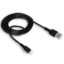Кабель USB "AMFOX" C11, 2.1А, Lightning, черный