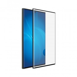 Закаленное стекло 3D с цветной рамкой (fullscreen) для Samsung Galaxy S23 Ultra DF sColor-133 (black