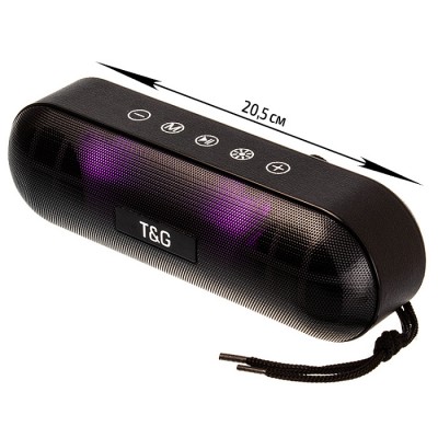 Колонка TG-148, Bluetooth, 5Вт*2, черная