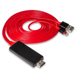 Кабель  HDMI/Apple iPhone 5/6/7 (2.0 м) с питанием через USB