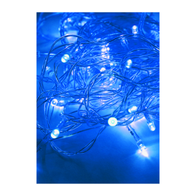 Гирлянда Космос 50LED 6.5м лампочки нить 8 режимов синий (1/100)