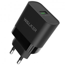 СЗУ WALKER WH-35, 2.4А, 15Вт, USBx1, быстрая зарядка QC 3.0, блочок, черное