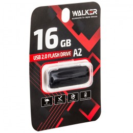 Накопитель 016 Gb, USB 2.0 WALKER A2 25-10 Мб/с (ecopack)