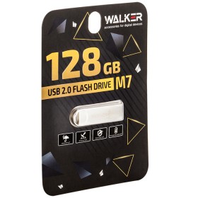 Накопитель 128 Gb, USB 2.0 "WALKER" M7 25-10 Мб/с металл (ecopack)