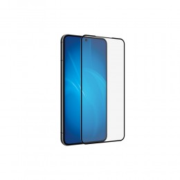 Закаленное стекло с цветной рамкой (fullscreen+fullglue) для Samsung Galaxy S22 DF sColor-124 (black