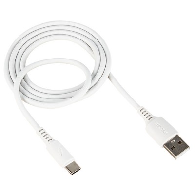 Кабель USB "WALKER" C308, 2.4А, Type-C, поддержка QC, белый
