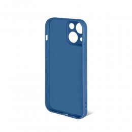 Силиконовый чехол с микрофиброй для iPhone 13 mini DF iOriginal-09 (blue)