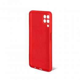 Силиконовый чехол с микрофиброй для Samsung Galaxy M32 Красный DF sOriginal-23