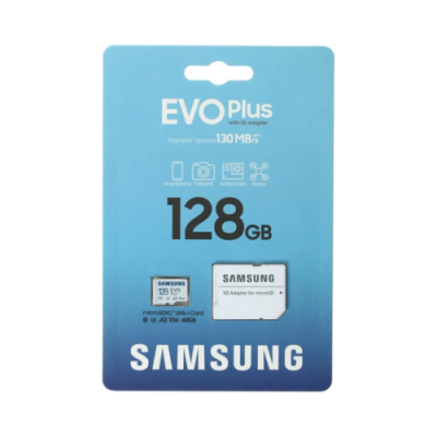 128GB microSD Class10 EVO PLUS U3 (R/W 130MB/S) SAMSUNG