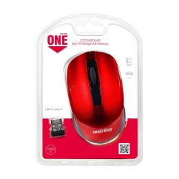 Мышь беспроводная Smartbuy 332AG ONE классическая USB красный (1/60)