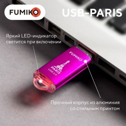 Флешка FUMIKO PARIS 64GB розовая USB 2.0