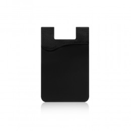 Чехол-накладка для карт на смартфон (силиконовый) DF CardHolder-01 (black)