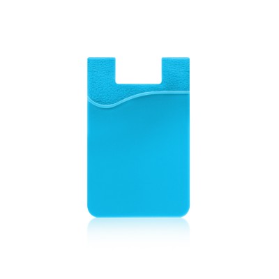 Чехол-накладка для карт на смартфон (силиконовый) DF CardHolder-01 (blue)