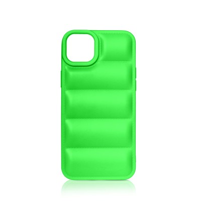 Силиконовый чехол (дутый) для iPhone 14 DF iJacket-01 (lime)