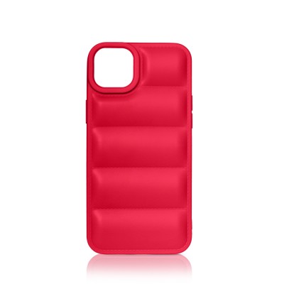 Силиконовый чехол (дутый) для iPhone 14 Plus DF iJacket-02 (red)