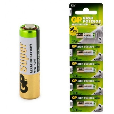 Батарейка GP LR27/A27/MN27 BL5 Alkaline 12V (5/100/1000)