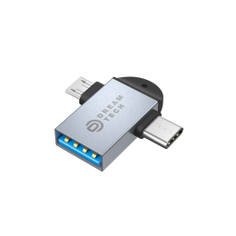 Адаптер OTG Z3 MICRO USB,TYPE-C - USB черный DREAM