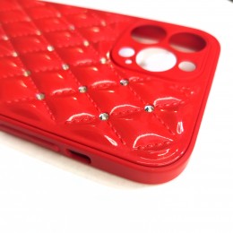Накладка для Apple iPhone 13 Pro Max со стразами #1, красный