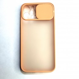 Накладка для Apple iPhone 12 цветной #1, прозрачный/персик