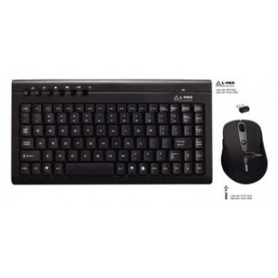 Комплект Клавиатура+мышь L-PRO 20605/1253, радио, USB, black , мультимедиа /10