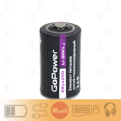 Батарейка GoPower 14250 1/2AA PC1 Li-SOCl2 3.6V (1/10/500)
