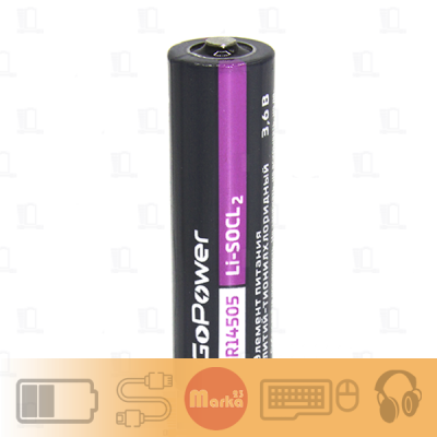 Батарейка GoPower 14505 PC1 Li-SOCl2 3.6V (1/10/500)