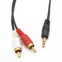 Аудио кабель AV GOLG AUX на 2RCA в пакете (1.5м)