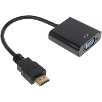 Переходник Atcom HDMI (m)-VGA (f) черный (1/5/250)