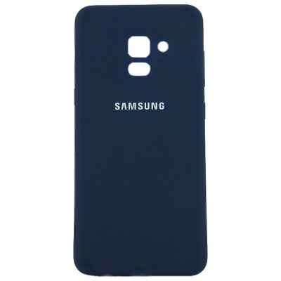 Накладка Silicone case NEW для Samsung A52, синяя