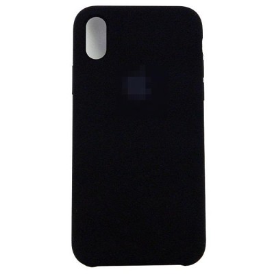 Накладка SILICONE COVER Soft-touch для Apple iPhone  Xs Max, черная (+)