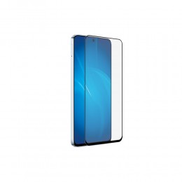 Закаленное стекло с цветной рамкой (fullscreen+fullglue) для Honor X8/X8a/90 Lite DF hwColor-130 (bl