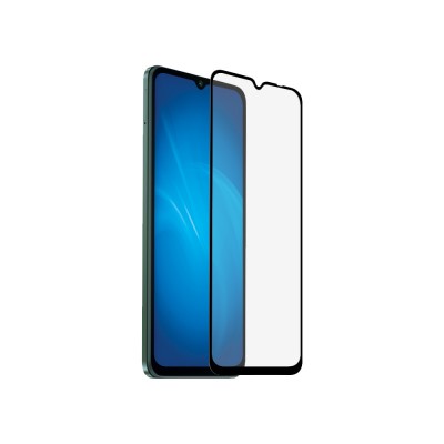 Закаленное стекло с цветной рамкой (fullscreen+fullglue) для Xiaomi Redmi 12C/Poco C55 DF xiColor-10