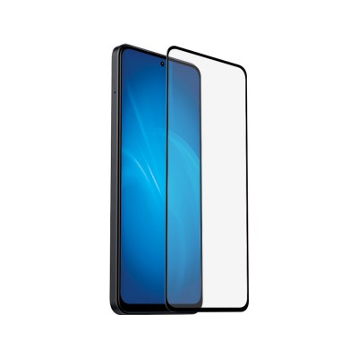 Закаленное стекло с цветной рамкой (fullscreen+fullglue) для Xiaomi Redmi Note 12 (4G) DF xiColor-10