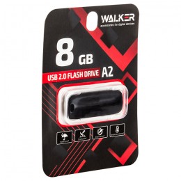Накопитель 008 Gb, USB 2.0 WALKER A2 25-10 Мб/с (ecopack)