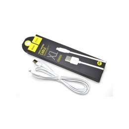 Кабель HOCO X1 USB (m)-Lightning (m) 3.0м 2.4A силикон белый (1/20/200)